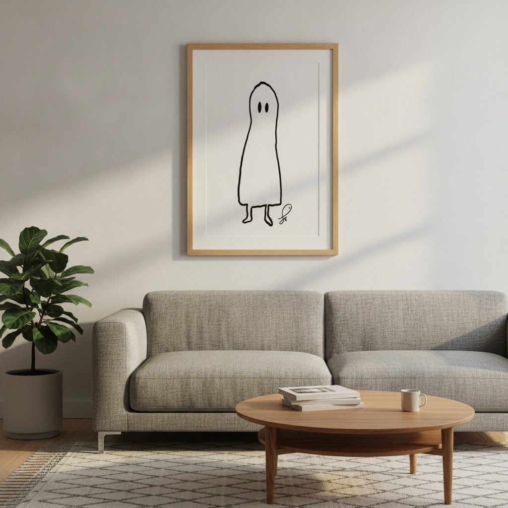 The Lonely Ghost Illustration | Giclée Fine Art Print