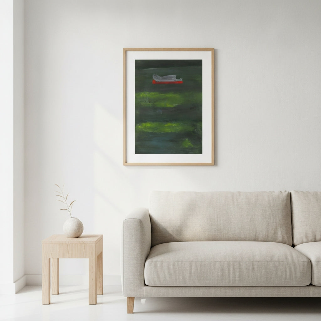 Ghost on a Lilo Giclée Print